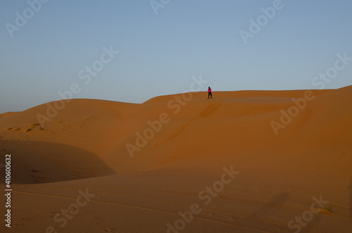 Sands of the desert at wahiba  arabic landscape  sand dunes and forms at sunset