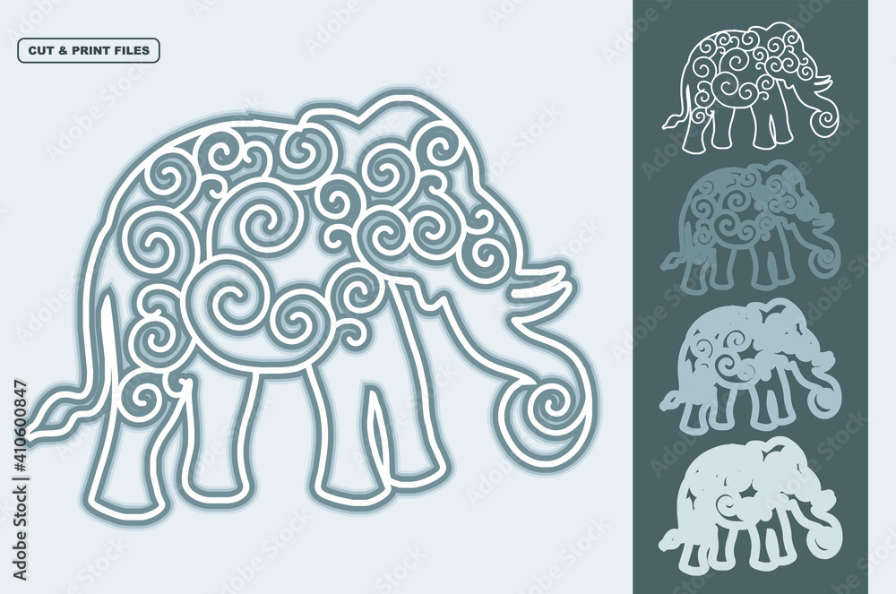 Animal Vector SVG 3D Layered, Eps 10 Animal Vector SVG 3D Layered, Eps 10