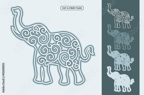 Animal Vector SVG 3D Layered, Eps 10