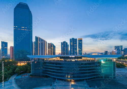 City night view of Huizhou City  Guangdong Province  China 