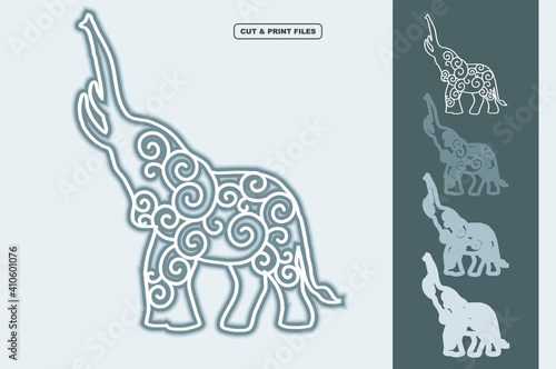 Animal Vector SVG 3D Layered, Eps 10