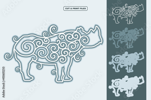 Animal Vector SVG 3D Layered, Eps 10