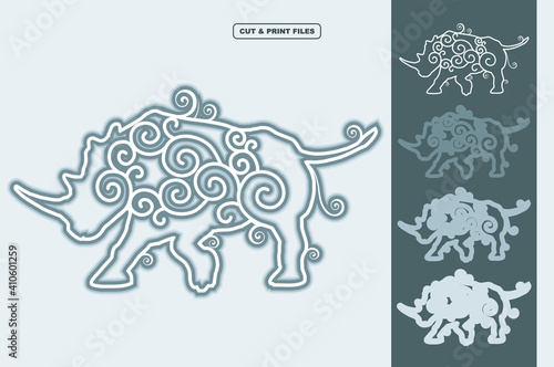 Animal Vector SVG 3D Layered, Eps 10