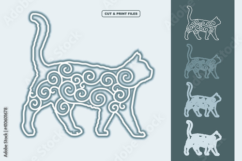 Animal Vector SVG 3D Layered, Eps 10