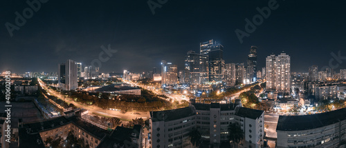 City night view of Huizhou City, Guangdong Province, China 