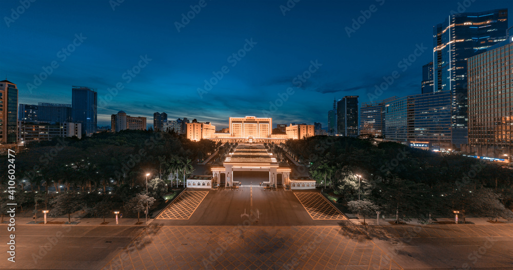 Obraz premium City night view of Huizhou City, Guangdong Province, China 