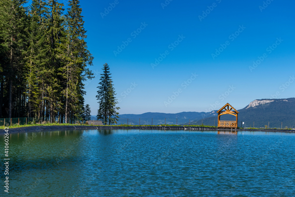 Fototapeta premium house on the lake