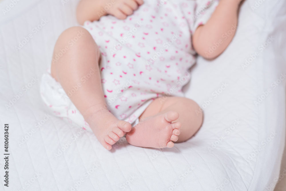Little foot of a cute, adorable newborn girl Little foot of a cute, adorable newborn girl