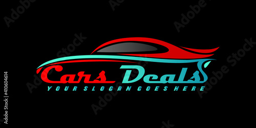 set of automotive logo. vector cars dealers, detailing and modification logo design concept illustration