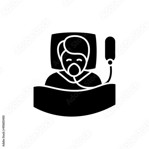 Melatonin supplements glyph icon. Insomnia hormonal treatment. Healthy sleeping concept. Sleep problems treatment medicines. Health care. Filled flat sign. Isolated silhouette vector illustration photo