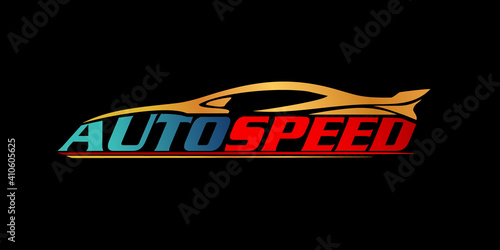 auto speed. cars logo design concept illustration