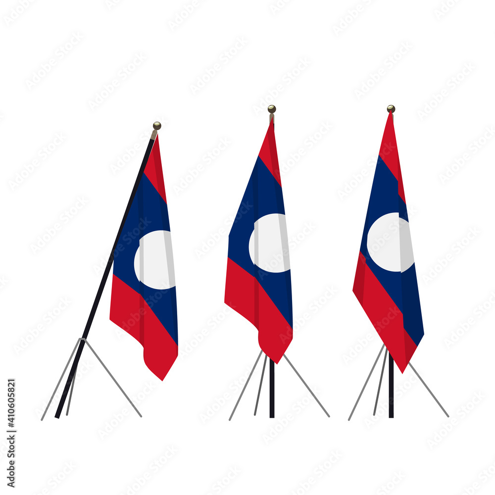 ラオス人民民主共和国国旗stock Vector Adobe Stock