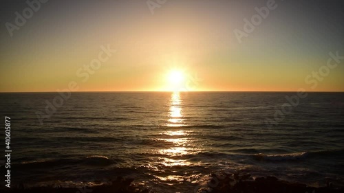 Beautiful sunset in Tangier in summer