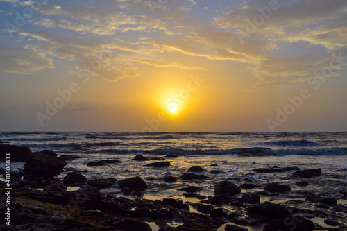 Golden Hour Sunset on a Beach in Goa