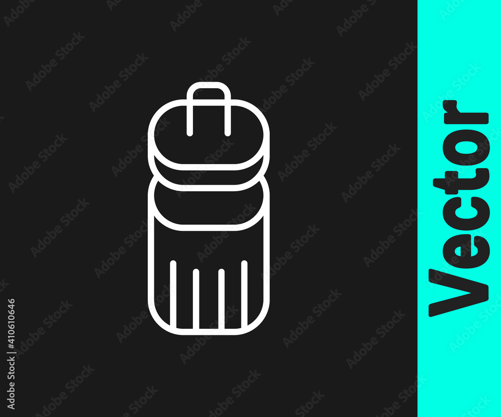 White line Trash can icon isolated on black background. Garbage bin sign. Recycle basket icon. Office trash icon. Vector. White line Trash can icon isolated on black background. Garbage bin sign. Recycle basket icon. Office trash icon. Vector.
