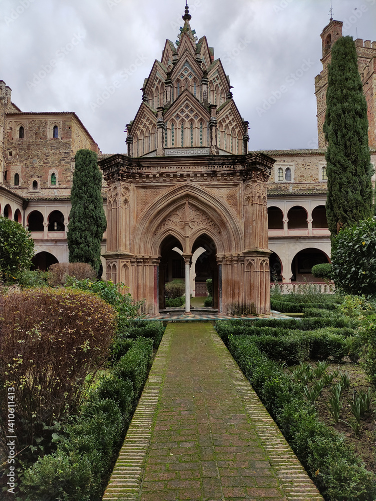 Fototapeta premium Royal Monastery of Santa Maria de Guadalupe is a monastery located in the Spanish town of Guadalupe, in the province of Caceres