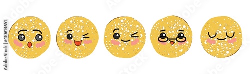 pancake character. Vector illustration isolated on white background. Round flapjack. Pancake week. fritter