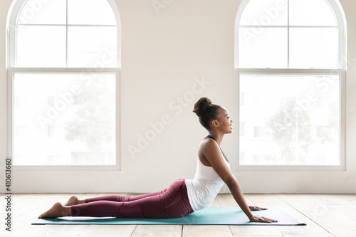 Yoga girl holding a pose