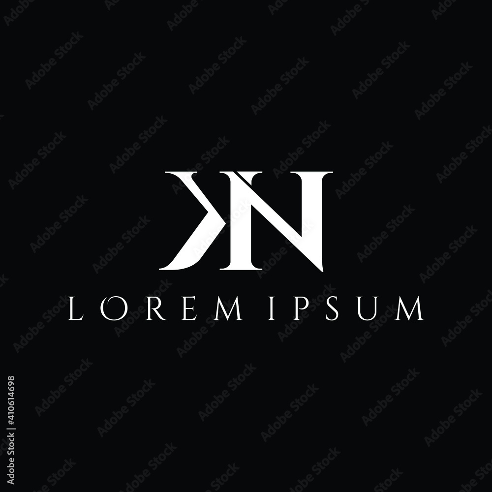 Letter KN luxury logo design vector Letter KN luxury logo design vector