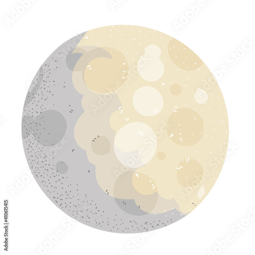 space moon galaxy system solar icon vector