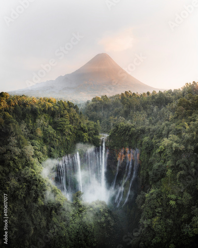 Beautiful Tumpak Sewu Waterfalls, Indonesia photo