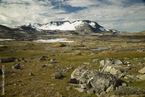 Scenic ice-age landscape on Sognefjell, Norway photo