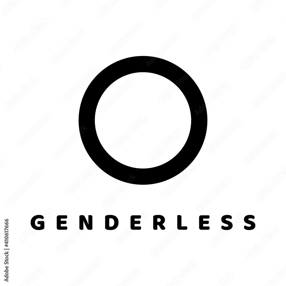 genderless Gender Symbol related vector glyph icon. Isolated on white background. Vector illustration.