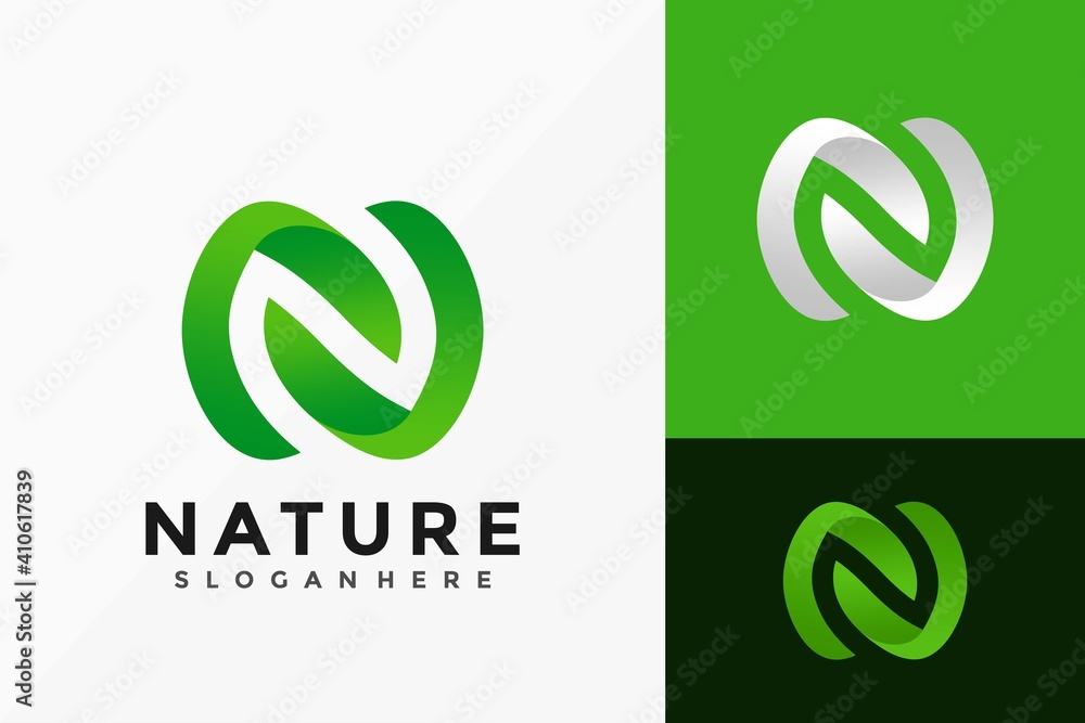 Letter N Nature Leaf Logo Design, Creative modern Logos Designs Vector Illustration Template Letter N Nature Leaf Logo Design, Creative modern Logos Designs Vector Illustration Template