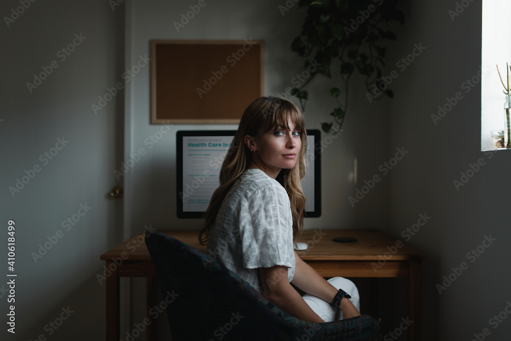 Woman working from home during the coronavirus pandemic Woman working from home during the coronavirus pandemic