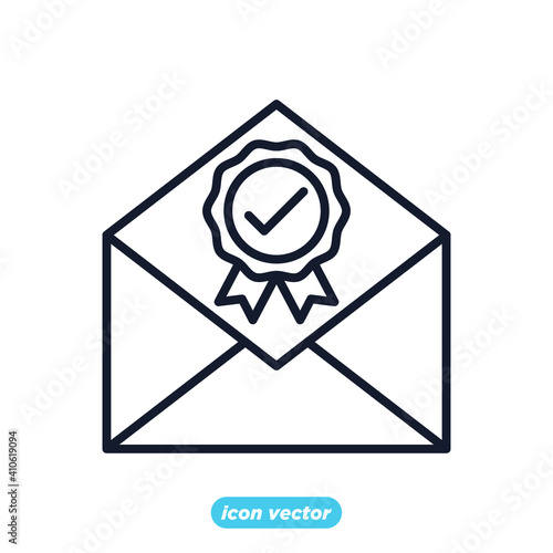 approvement icon. business quality check symbol template for graphic and web design collection logo vector illustration