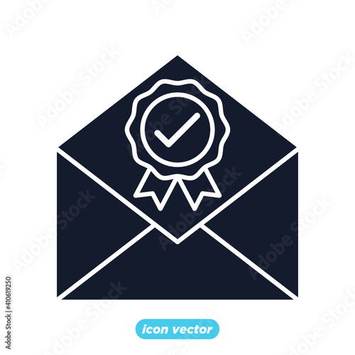 approvement icon. business quality check symbol template for graphic and web design collection logo vector illustration