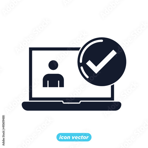 approvement icon. business quality check symbol template for graphic and web design collection logo vector illustration