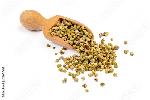 Organic Heap of dried thyme seeds on a background.