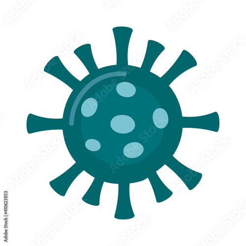 covid19 virus particle isolated icon