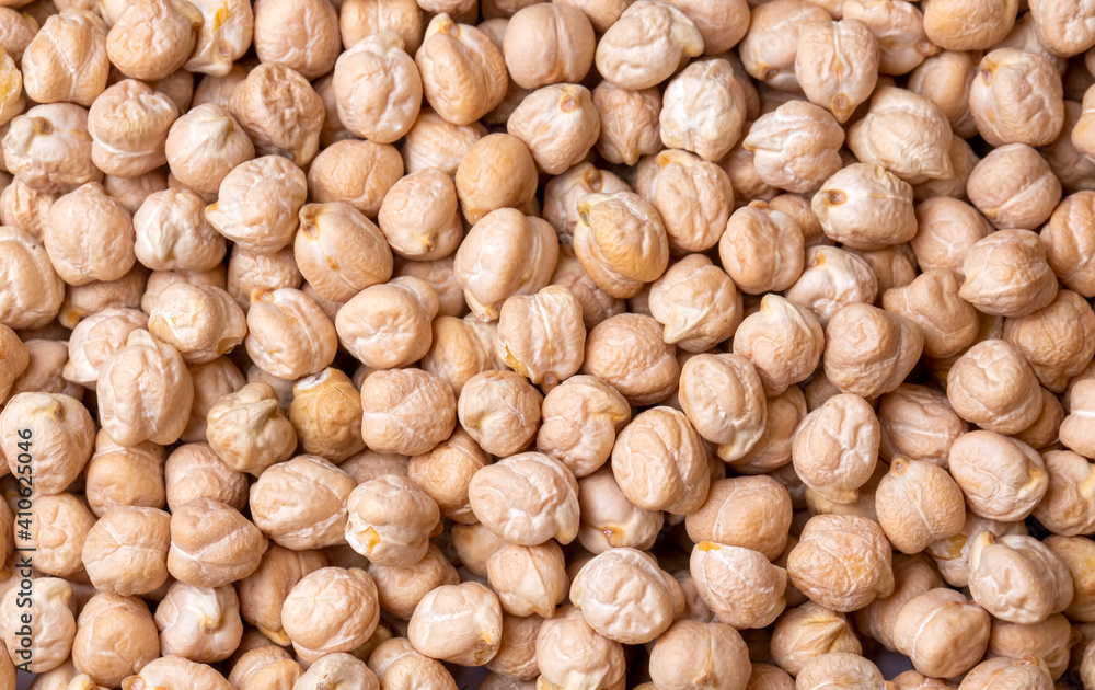 Dried chickpea on the white background Dried chickpea on the white background