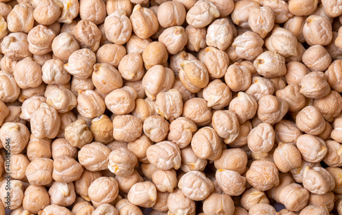Dried chickpea on the white...
