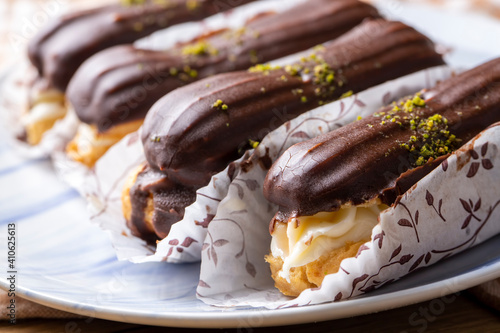 Traditional french eclairs ...