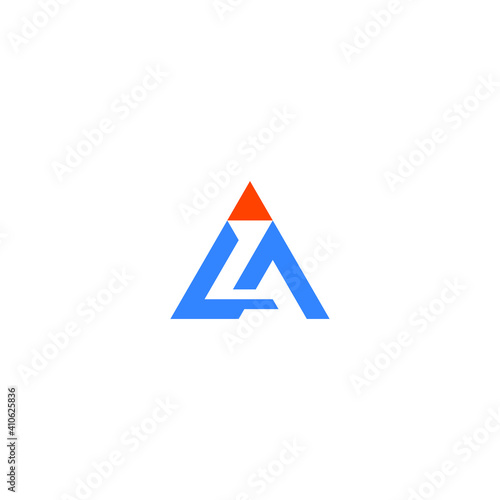 Free Download monogram logo letter LA triangle shape - GFXLoad