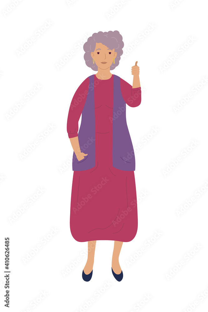 old woman strong avatar character old woman strong avatar character