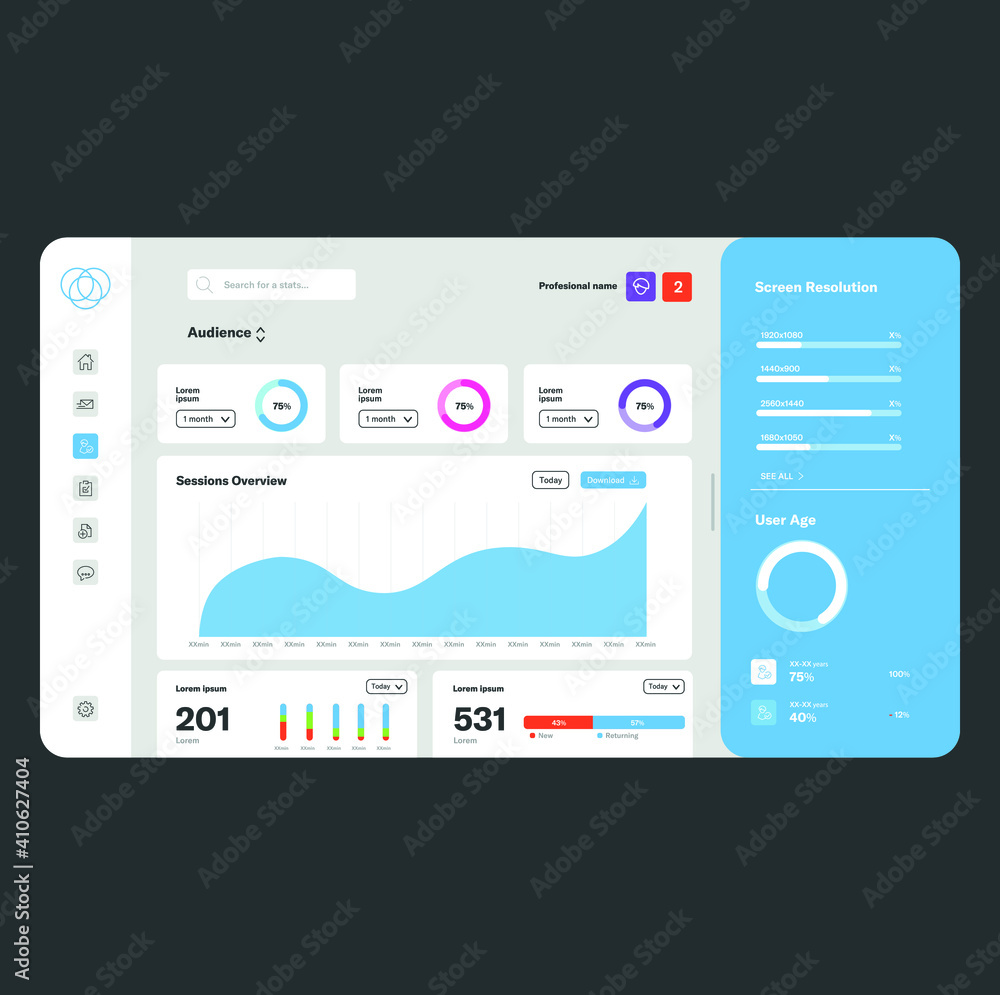 Audience data analysis. Graphs and charts template to edit. EPS10 Audience data analysis. Graphs and charts template to edit. EPS10
