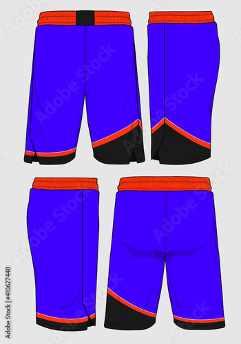 Basketball sports short template apparel