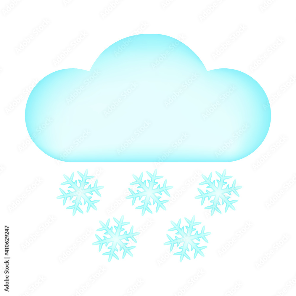 Weather Cloud with Snow Emoji Symbol. Snowflakes Falling Rainy Day Symbol. Winter Overcast Illustration Vector Design Art. Weather Cloud with Snow Emoji Symbol. Snowflakes Falling Rainy Day Symbol. Winter Overcast Illustration Vector Design Art.