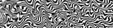 Distorted warp lines vector curve line texture background, flat liquid stripes decorative black and white pattern illustration.