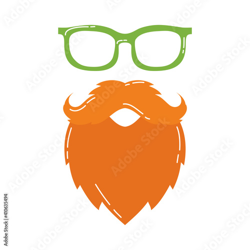 leprechaun beard and glasses accessories