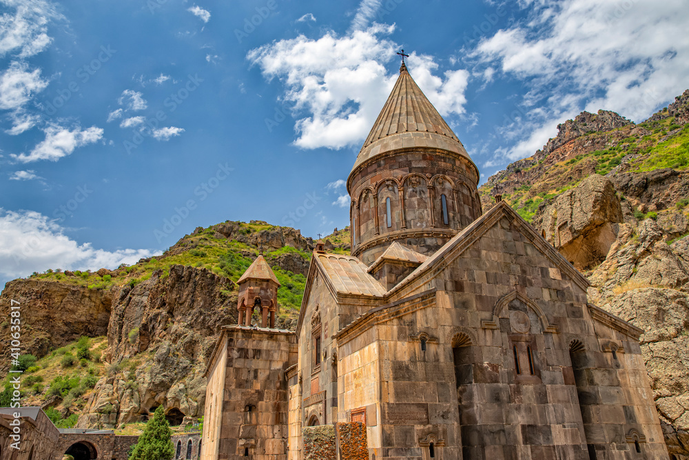 World heritage site of Geghard Monastery in Armenia