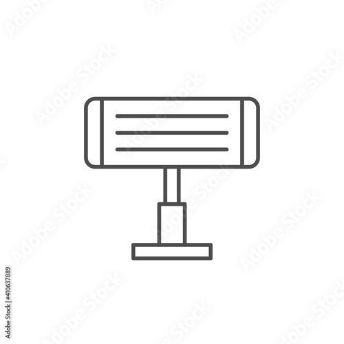Infrared heater line outline icon