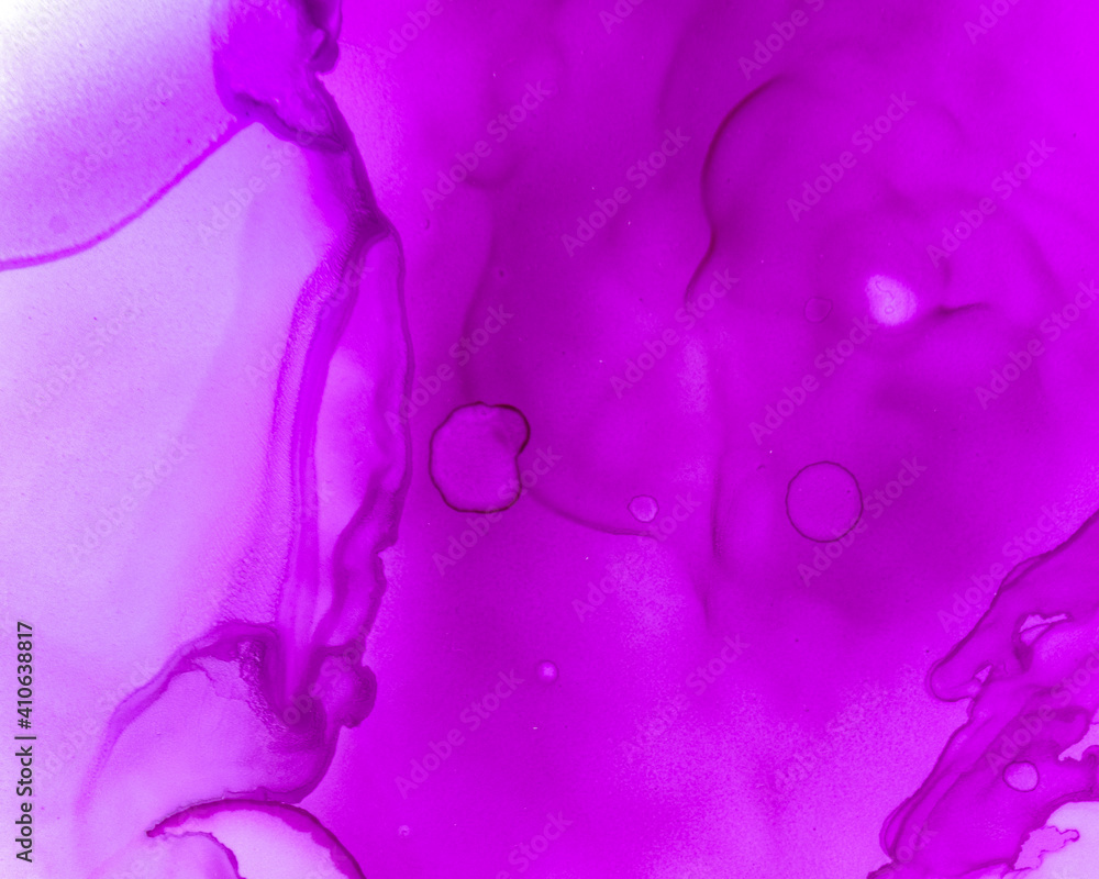 Fototapeta premium Ethereal Art Texture. Alcohol Ink Wave Background. Mauve Abstract Stains Painting. Contemporary Color Marble. Ethereal Art Pattern. Liquid Ink Wash Wallpaper. Lilac Ethereal Paint Texture.