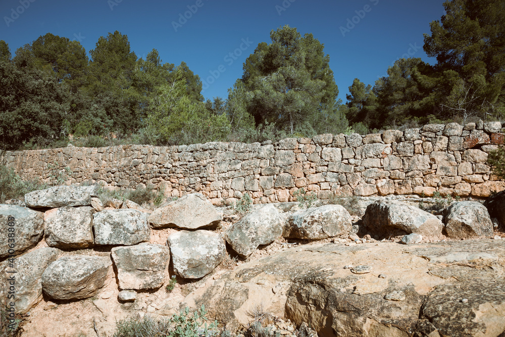 Dry Stone in Teruel province. Spain