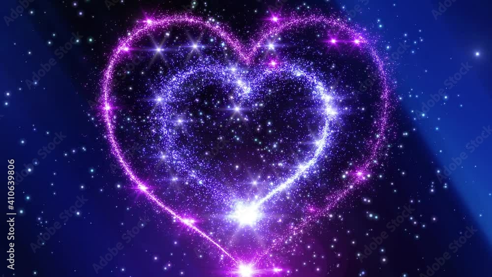 Heart Glitter Sparkling Particles Love Fireworks background. Heart Glitter Sparkling Particles Love Fireworks background.