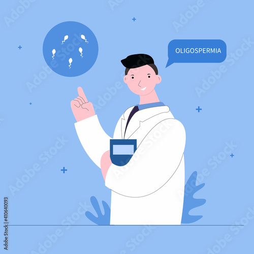 The doctor explained about oligospermia or low sperm count
